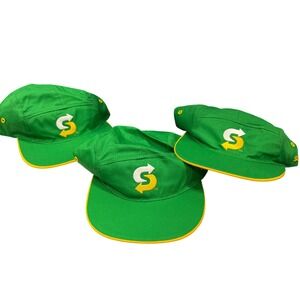 Subway Snapback Hat Unisex OSFA Green Like New Embroidered Logo Uniform 5-Panel